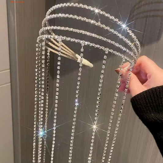 Rhinestone Tassel Headband – Stylish Hair Accessory